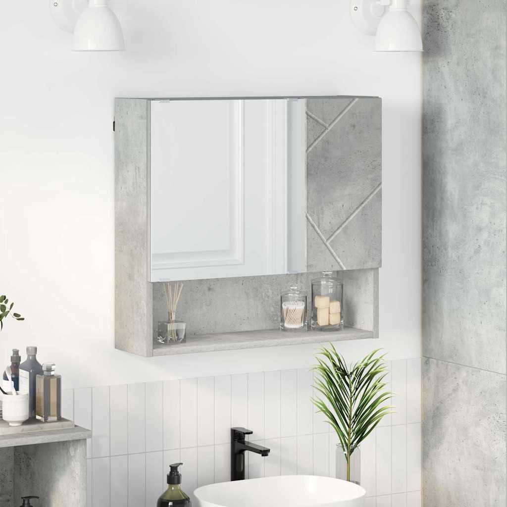 Peeglikapp Betoonhall 59 x 17 x 55 cm Tehispuit