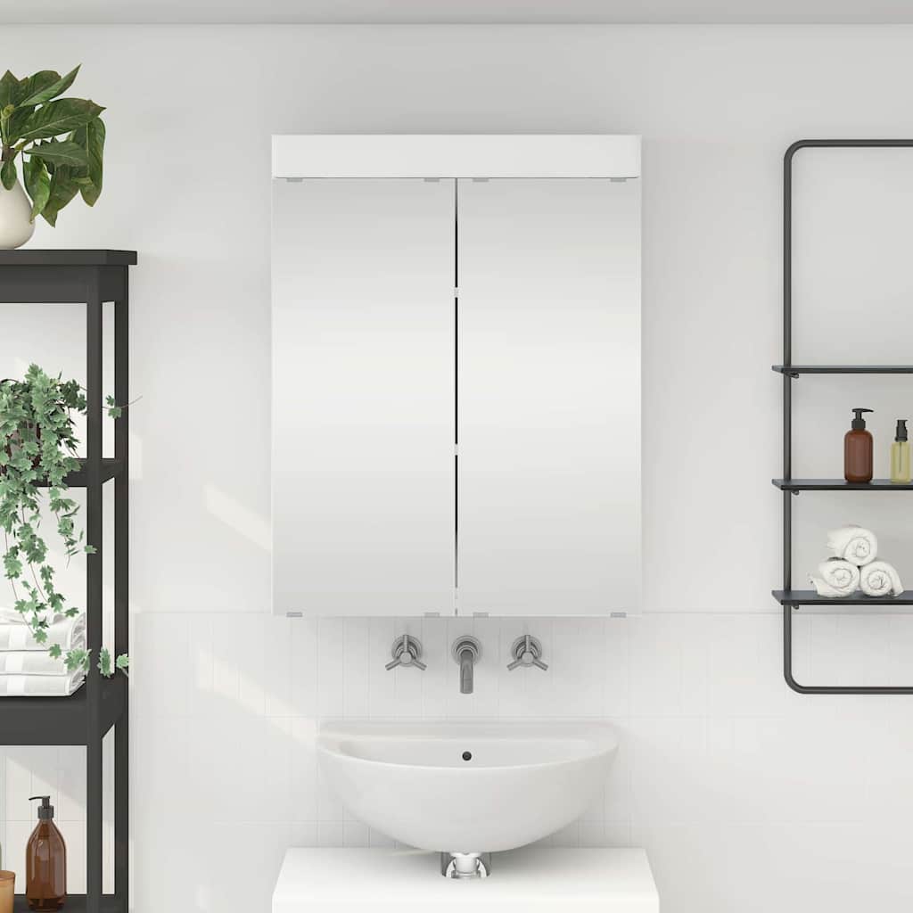 Vannitoa peeglikapp TULUM Valge 60 x 16,5 x 78 cm Tehispuit