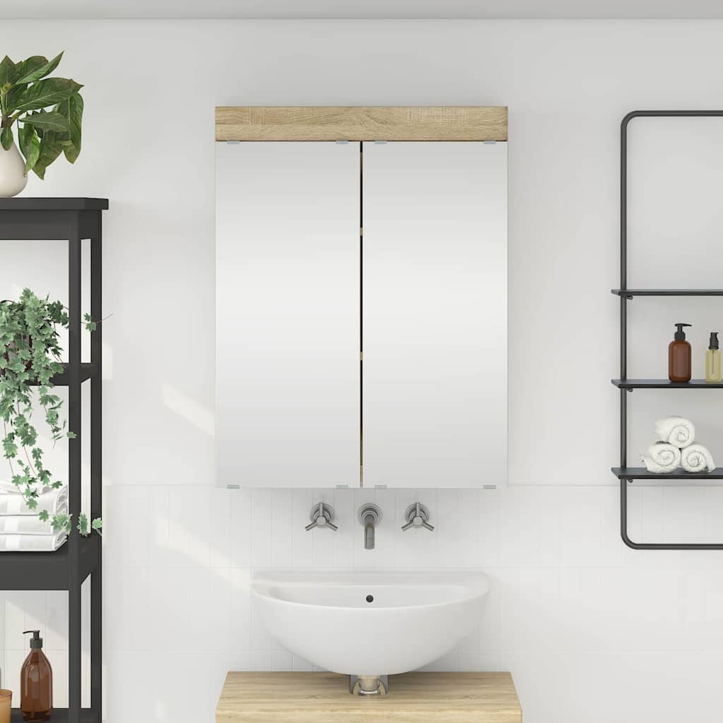 Vannitoa peeglikapp TULUM Sonoma tamm 60 x 16,5 x 78 cm