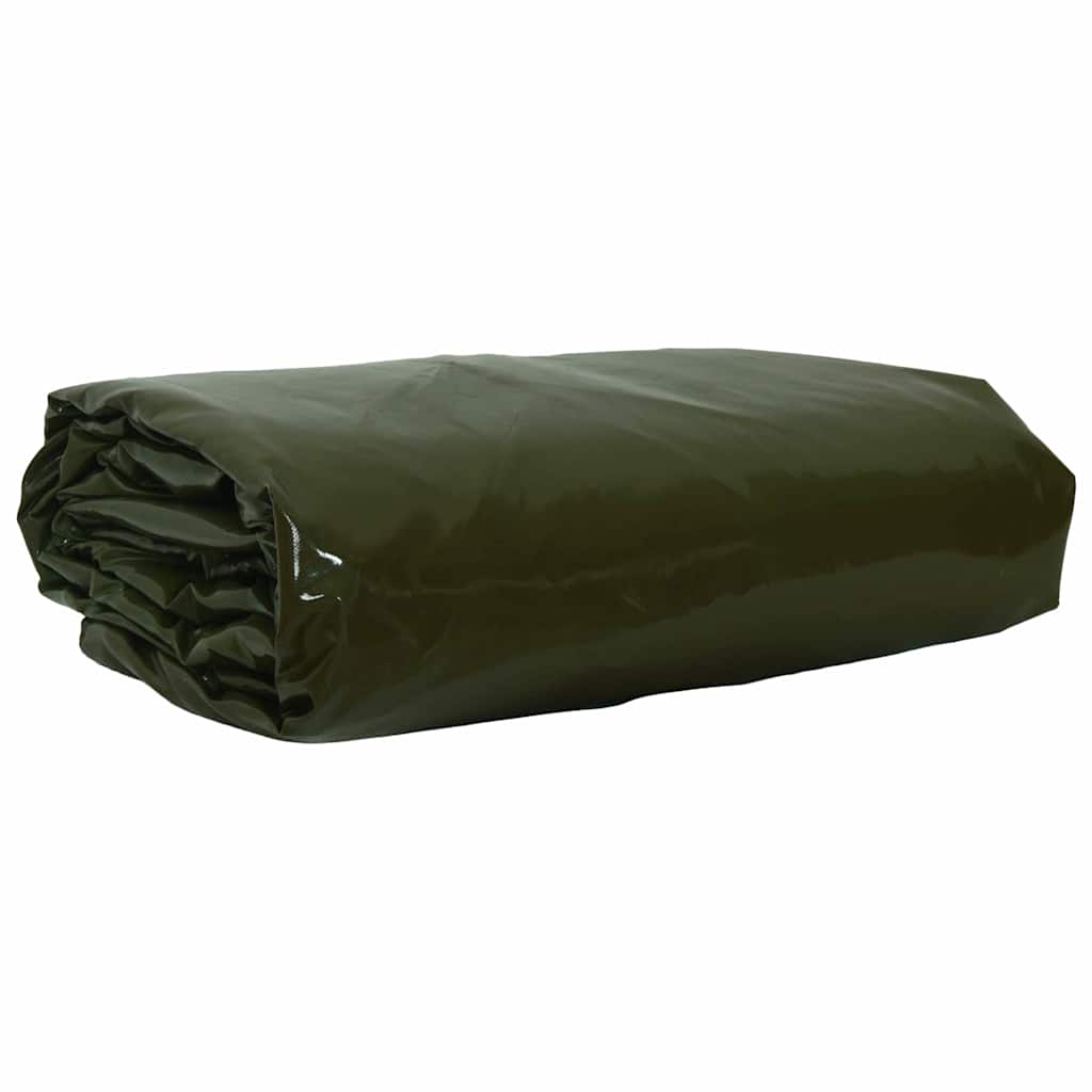 Tarpaulin 650g / m² Oliiviroheline 2 x 3 m Lõuend PVC kattega