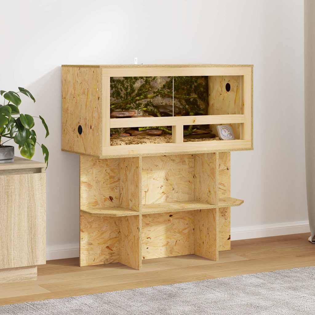 Terrariumi alus riiuliga Pruun 80 x 40 x 50 cm OSB