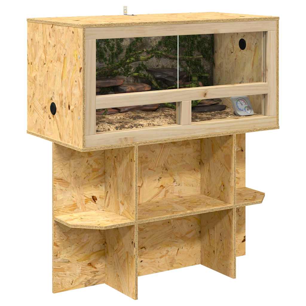 Terrariumi alus riiuliga Pruun 80 x 40 x 50 cm OSB