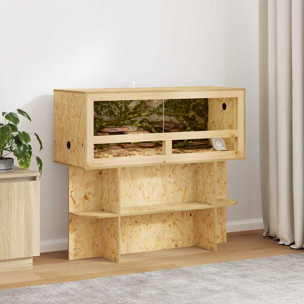 Terrariumi alus riiuliga Pruun 100 x 40 x 50 cm OSB