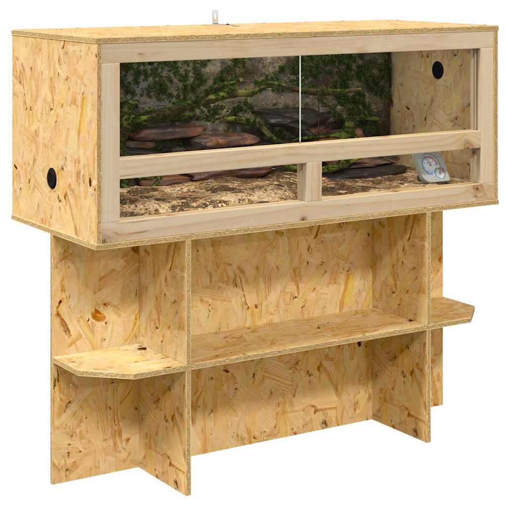 Terrariumi alus riiuliga Pruun 100 x 40 x 50 cm OSB