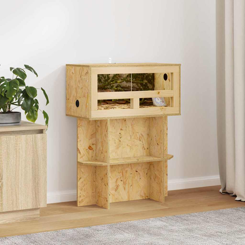 Terrariumi alus riiuliga Pruun 60 x 30 x 50 cm OSB