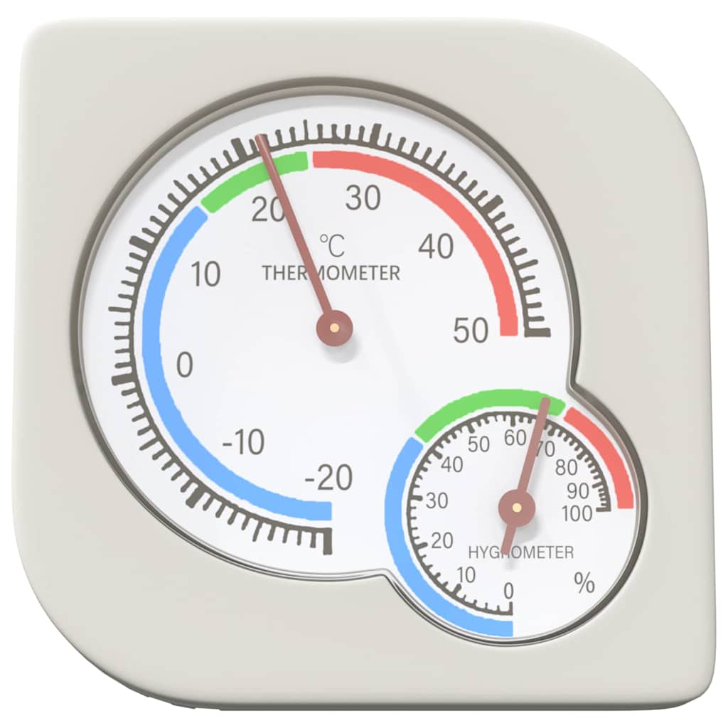 Termo Hygromeeter Valge 7,5 x 7,5 x 1,2 cm ABS