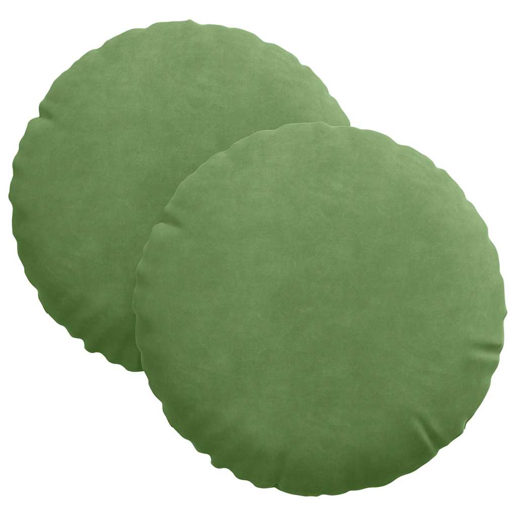 Istumispatjad 2 tk Samet Hele roheline Ø30 x 13 cm
