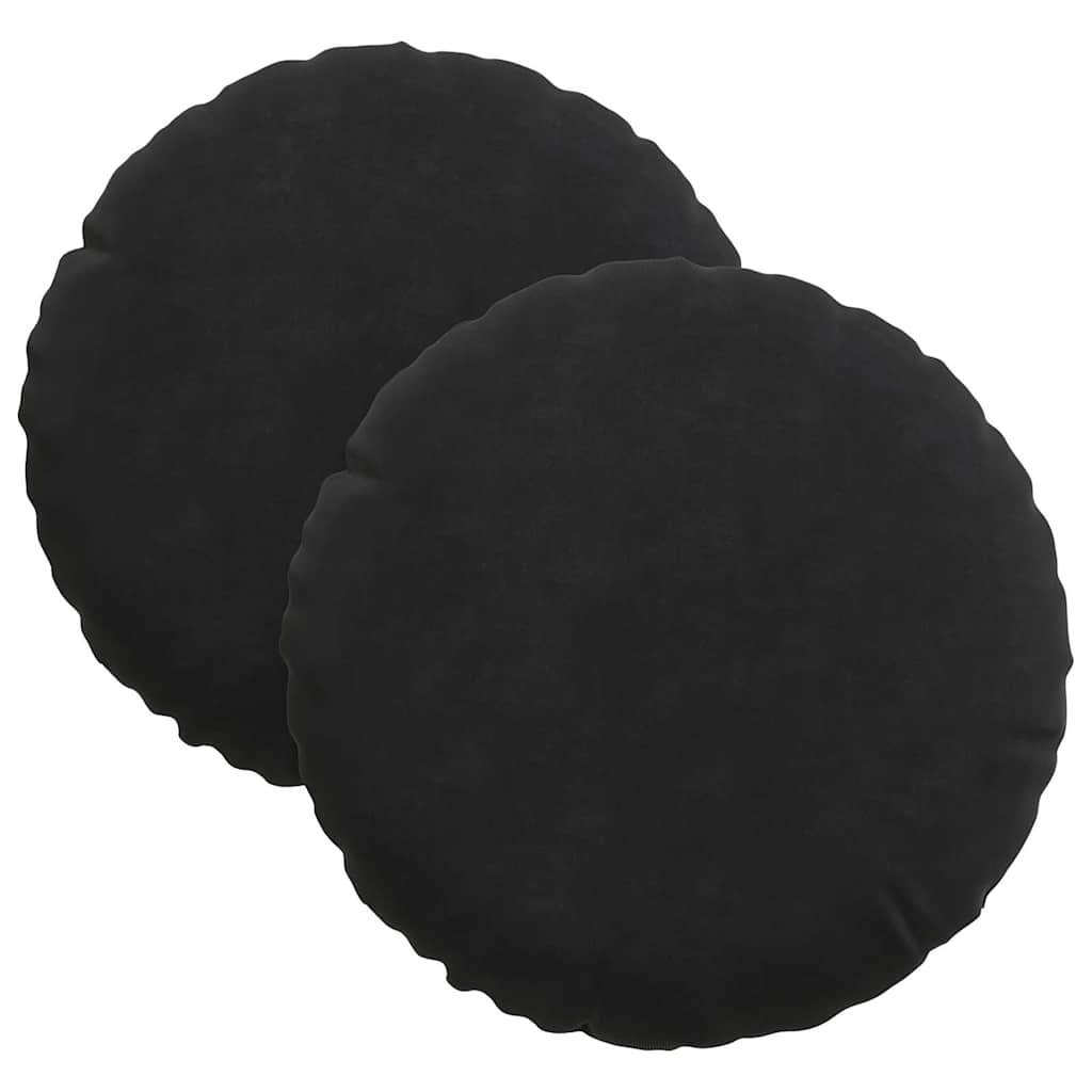 Istumispatjad 2 tk Samet Must Ø30 x 13 cm