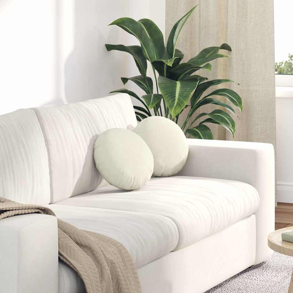 Istumispatjad 2 tk Samet cream Ø30 x 13 cm
