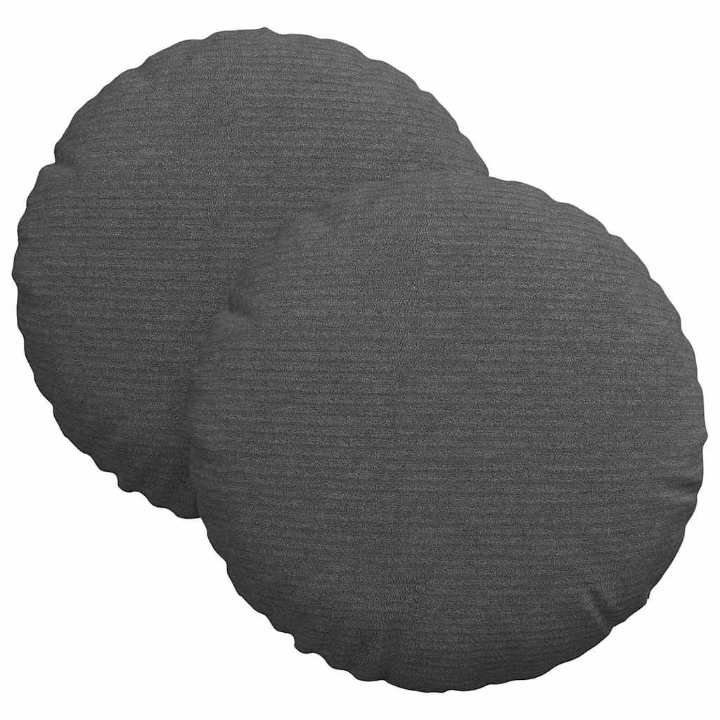 Istumispatjad 2 tk Korter kangas Tumehall Ø30 x 13 cm