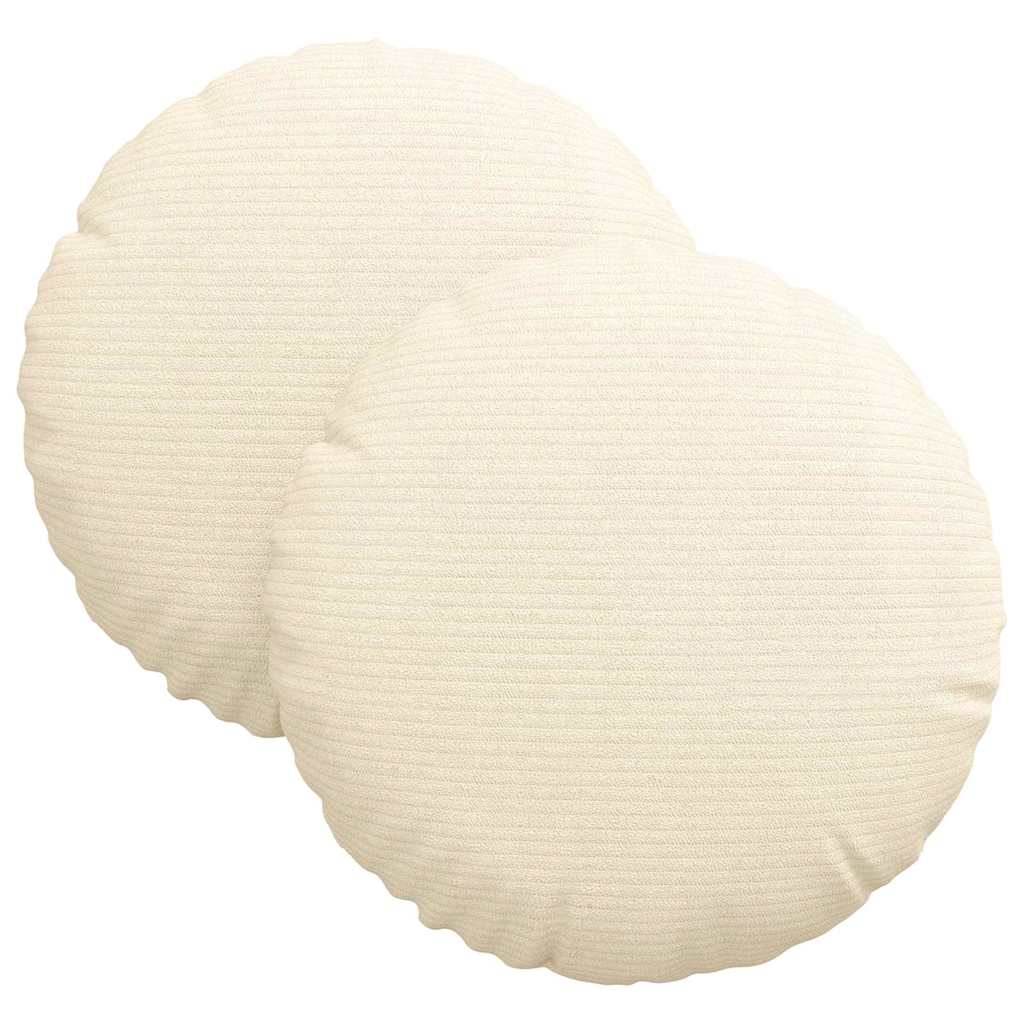 Istumispatjad 2 tk Korter kangas cream Ø30 x 13 cm