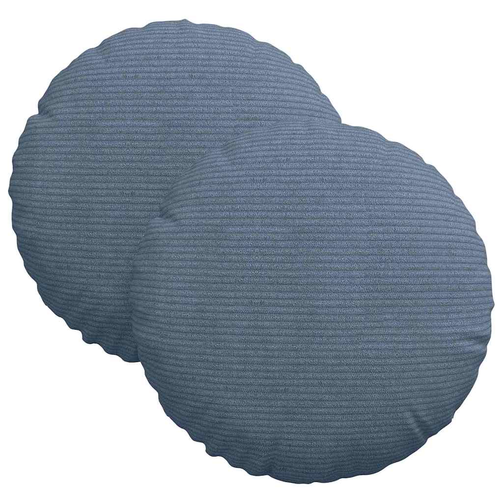 Istumispatjad 2 tk Korter kangas Sinine Ø30 x 13 cm