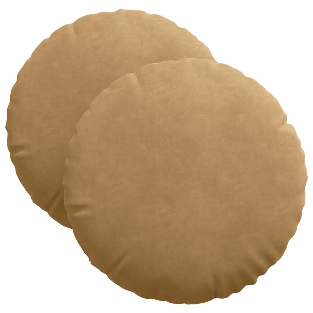 Istumispatjad 2 pcs Pruun Ø 40 x 13 cm Samet