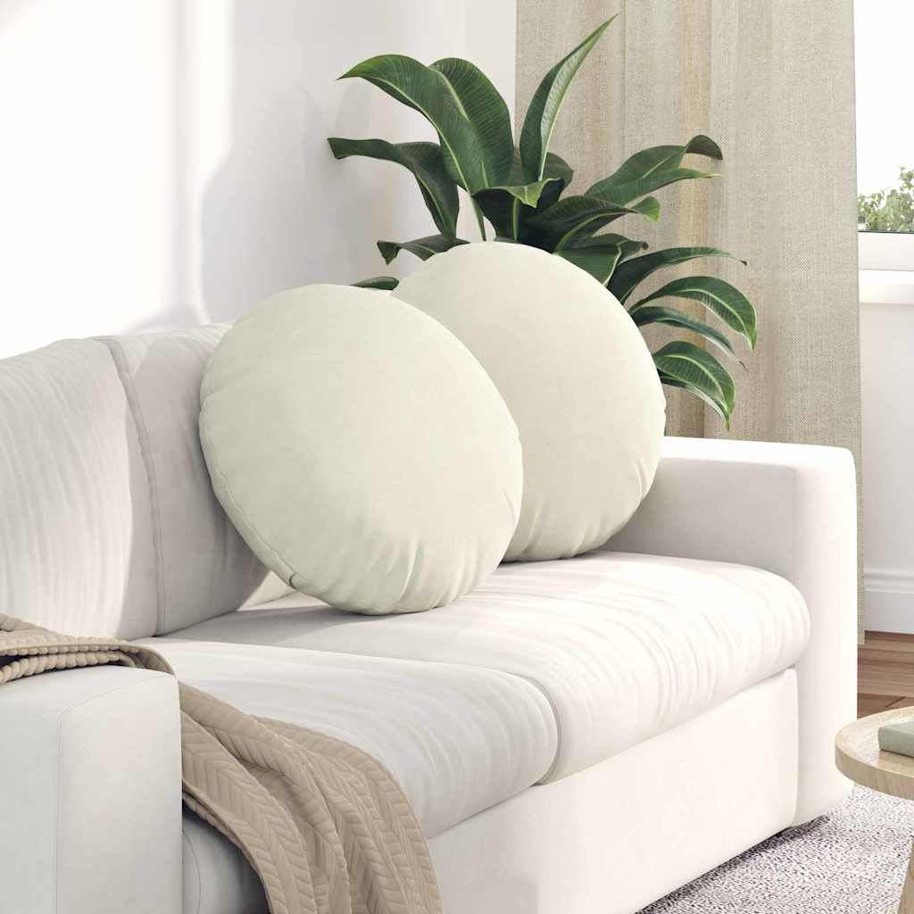 Istumispatjad 2 tk Samet cream Ø50 x 19 cm