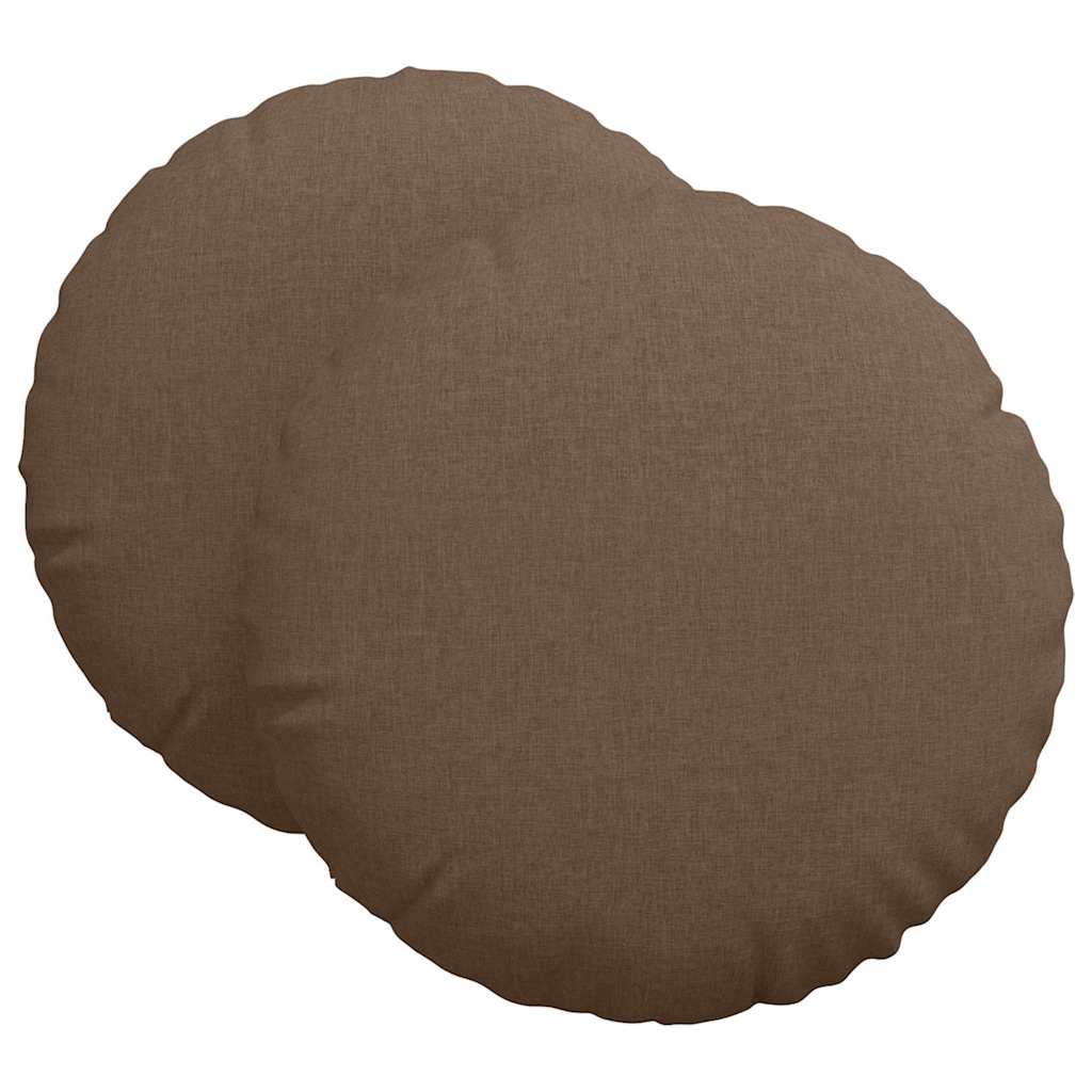 Istumispatjad 2 tk kangas Pruun Ø60 x 21 cm