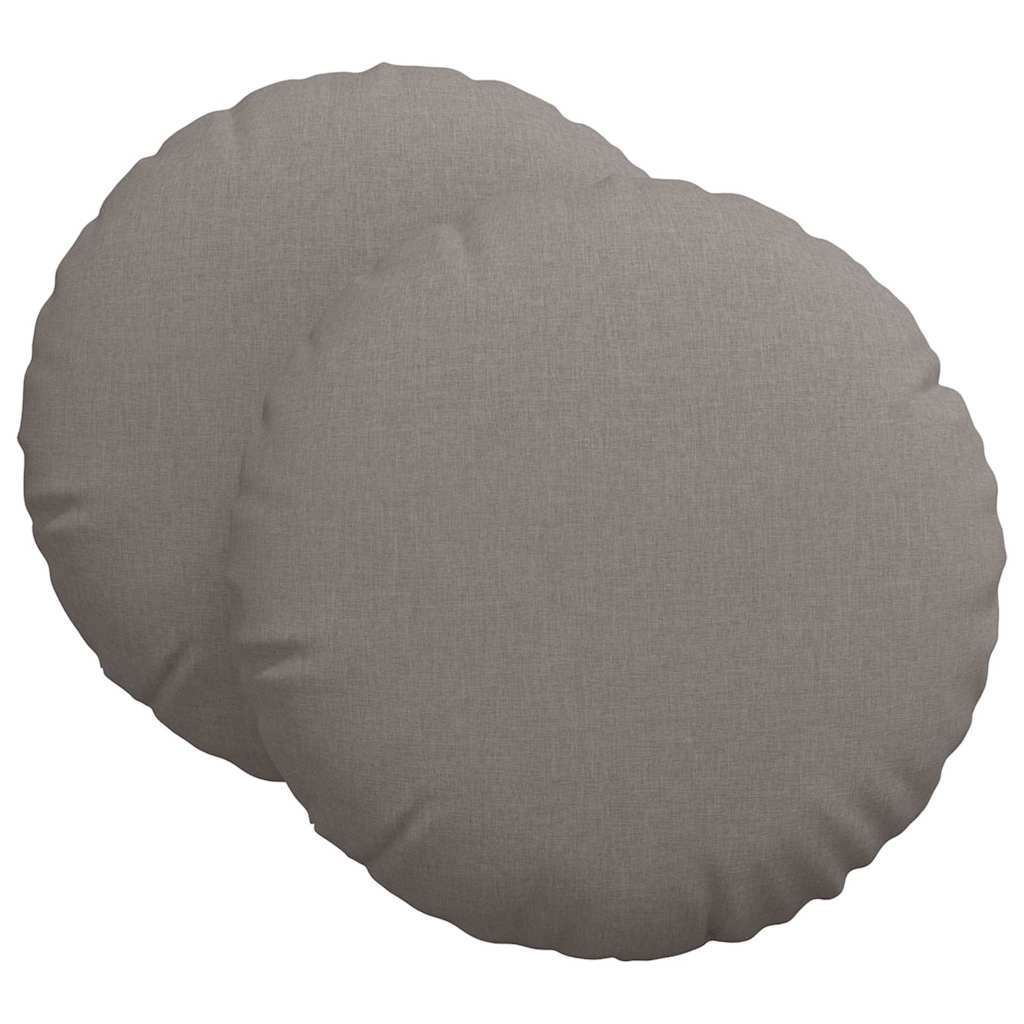 Istumispatjad 2 tk kangas Pruunikashall Ø60 x 21 cm