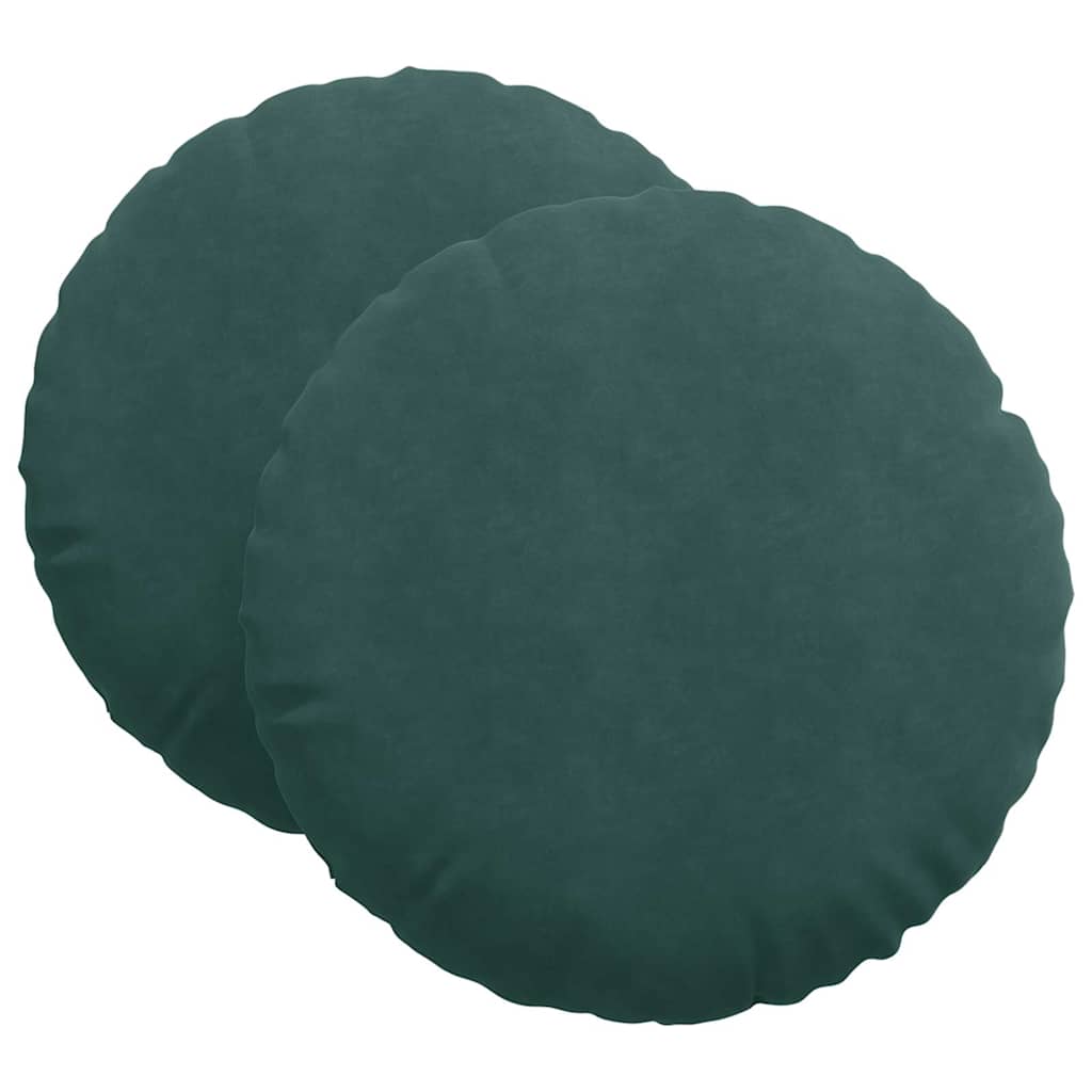 Istumispatjad 2 tk Samet Tume rohelise Ø60 x 21 cm