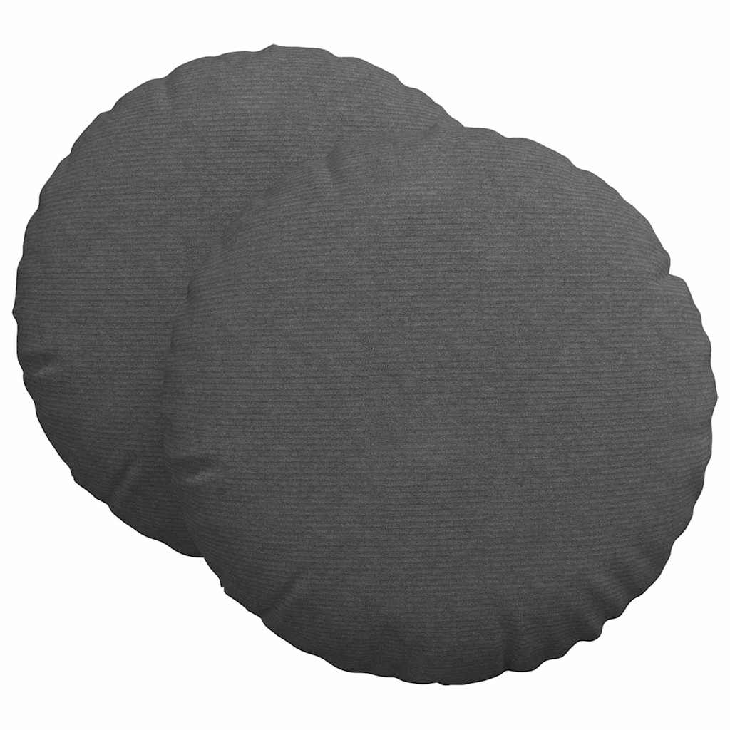 Istumispatjad 2 tk Korter kangas Tumehall Ø60 x 21 cm