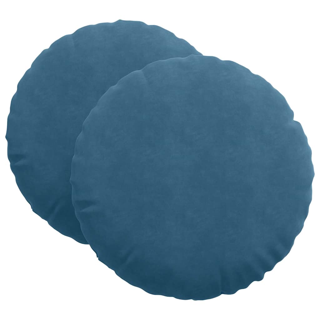 Istumispatjad 2 tk Samet Sinine Ø 80 x 29 cm