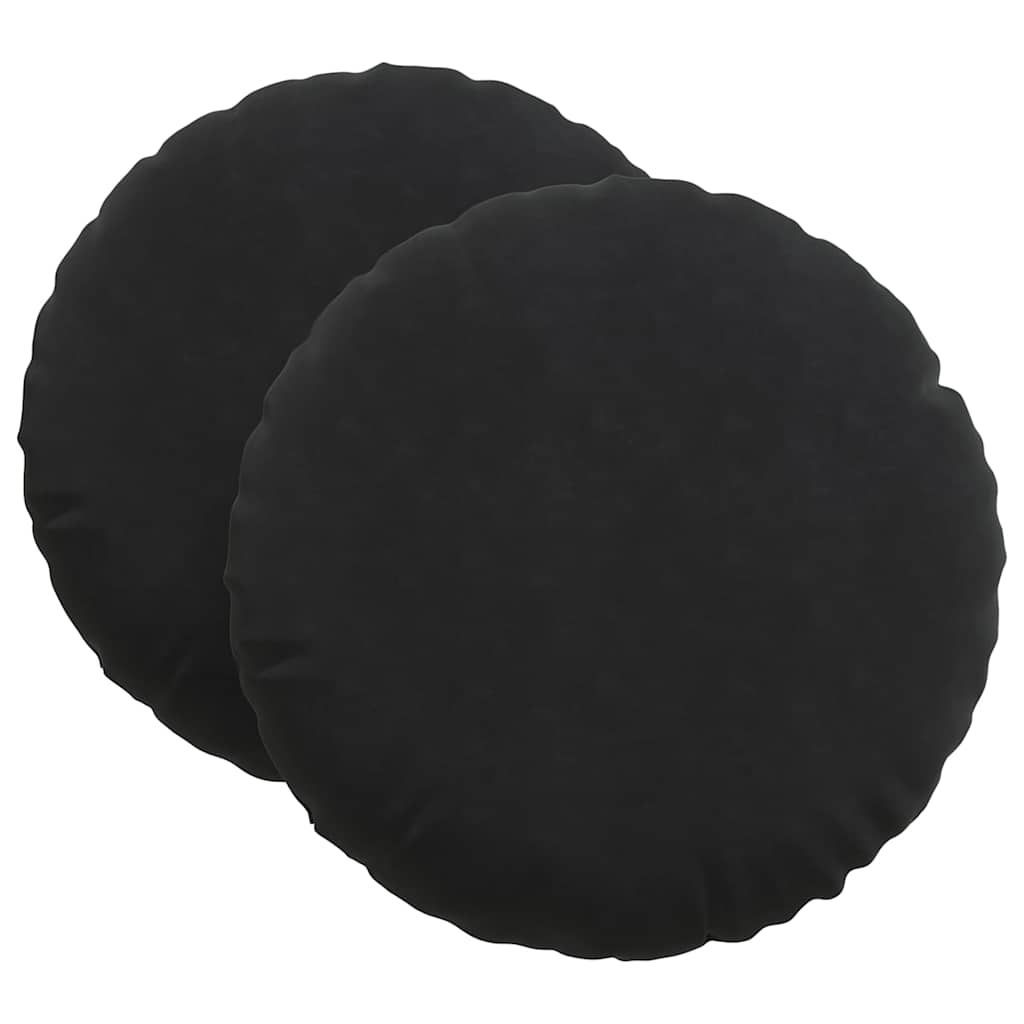 Istumispatjad 2 tk Samet Must Ø 80 x 29 cm