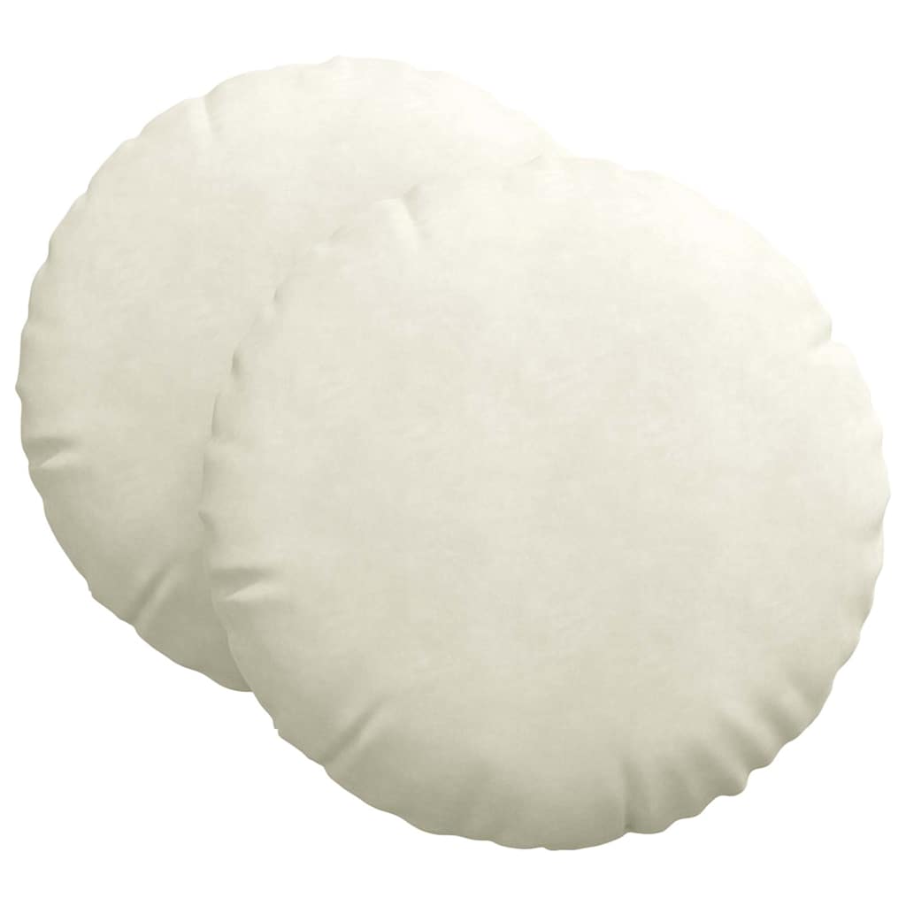 Istumispatjad 2 tk Samet cream Ø 80 x 29 cm