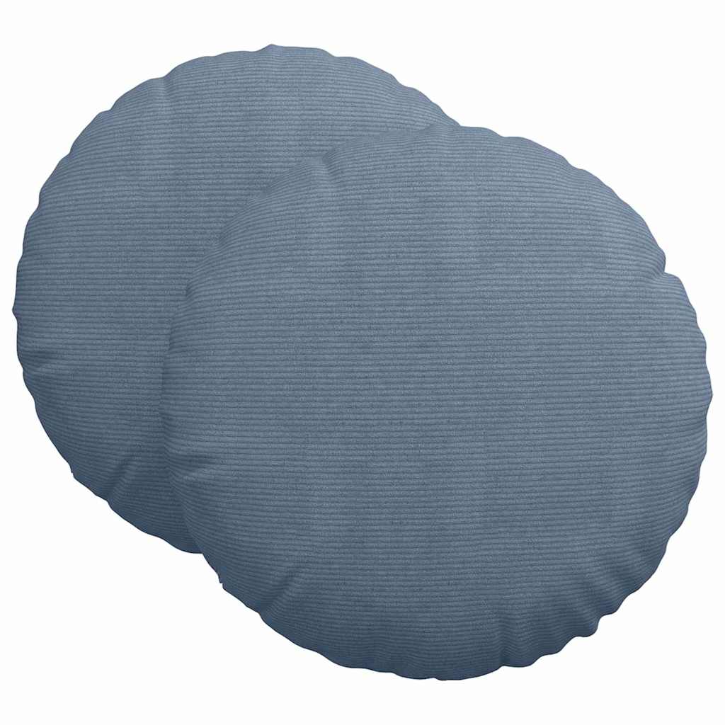 Istumispatjad 2 tk Korter kangas Sinine Ø 80 cm