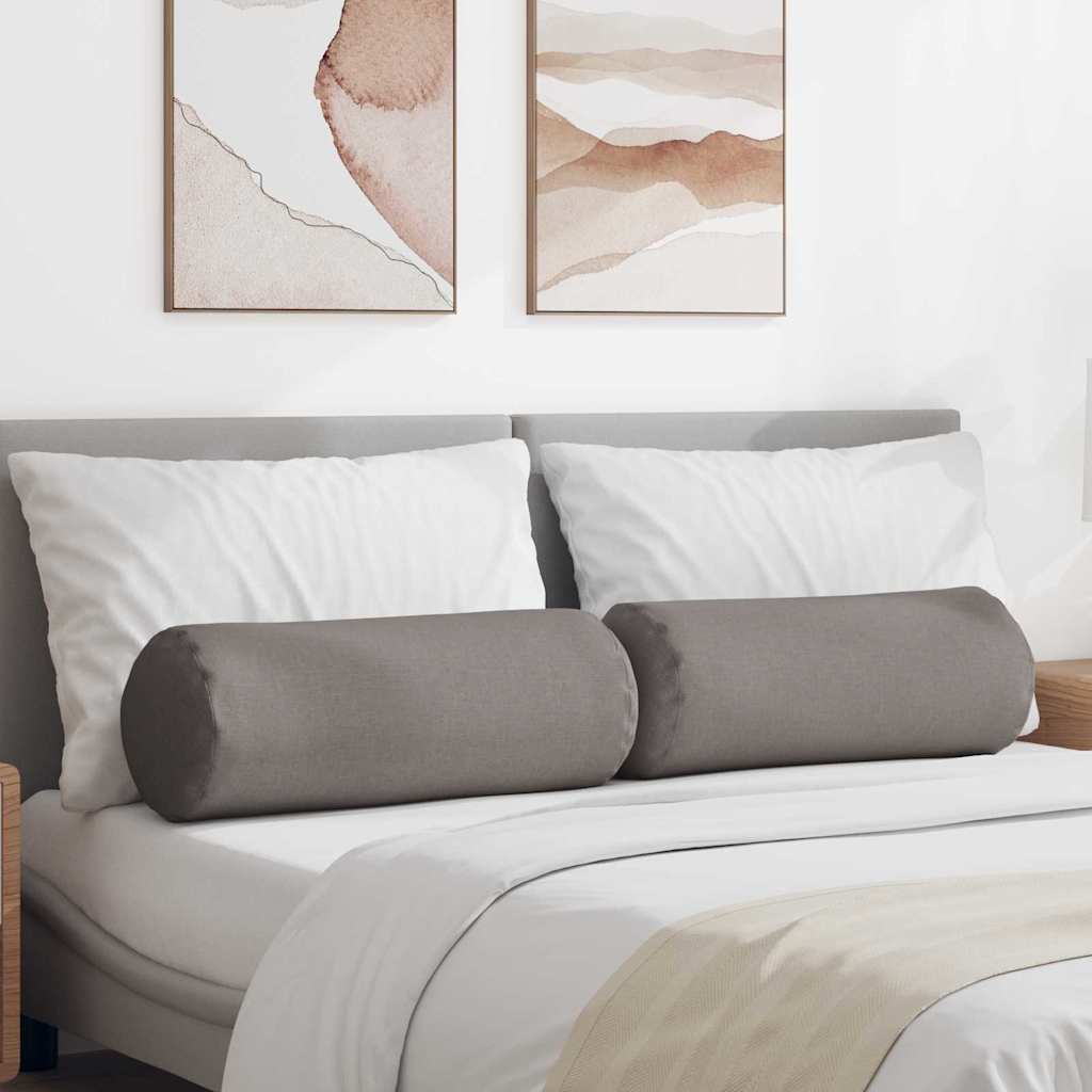 Padjad 2 tk kangas Pruunikashall Ø 25 x 70 cm