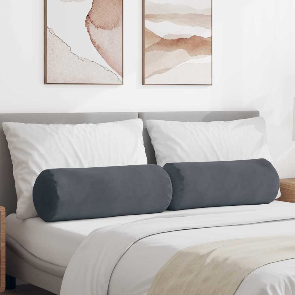 Padjad 2 pcs Tumehall Ø 25 x 70 cm Korter kangas