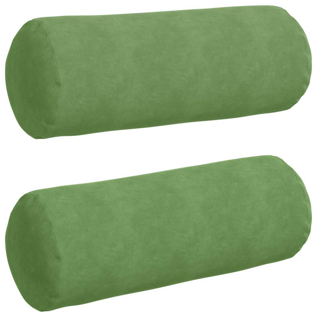 Padjad 2 pcs Hele roheline Ø 25 x 70 cm Korter kangas