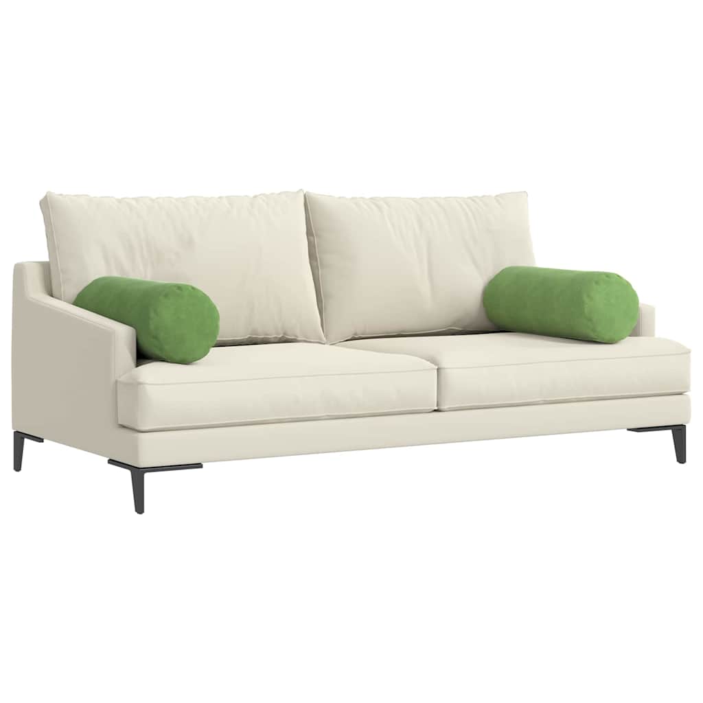 Padjad 2 pcs Hele roheline Ø 25 x 70 cm Korter kangas