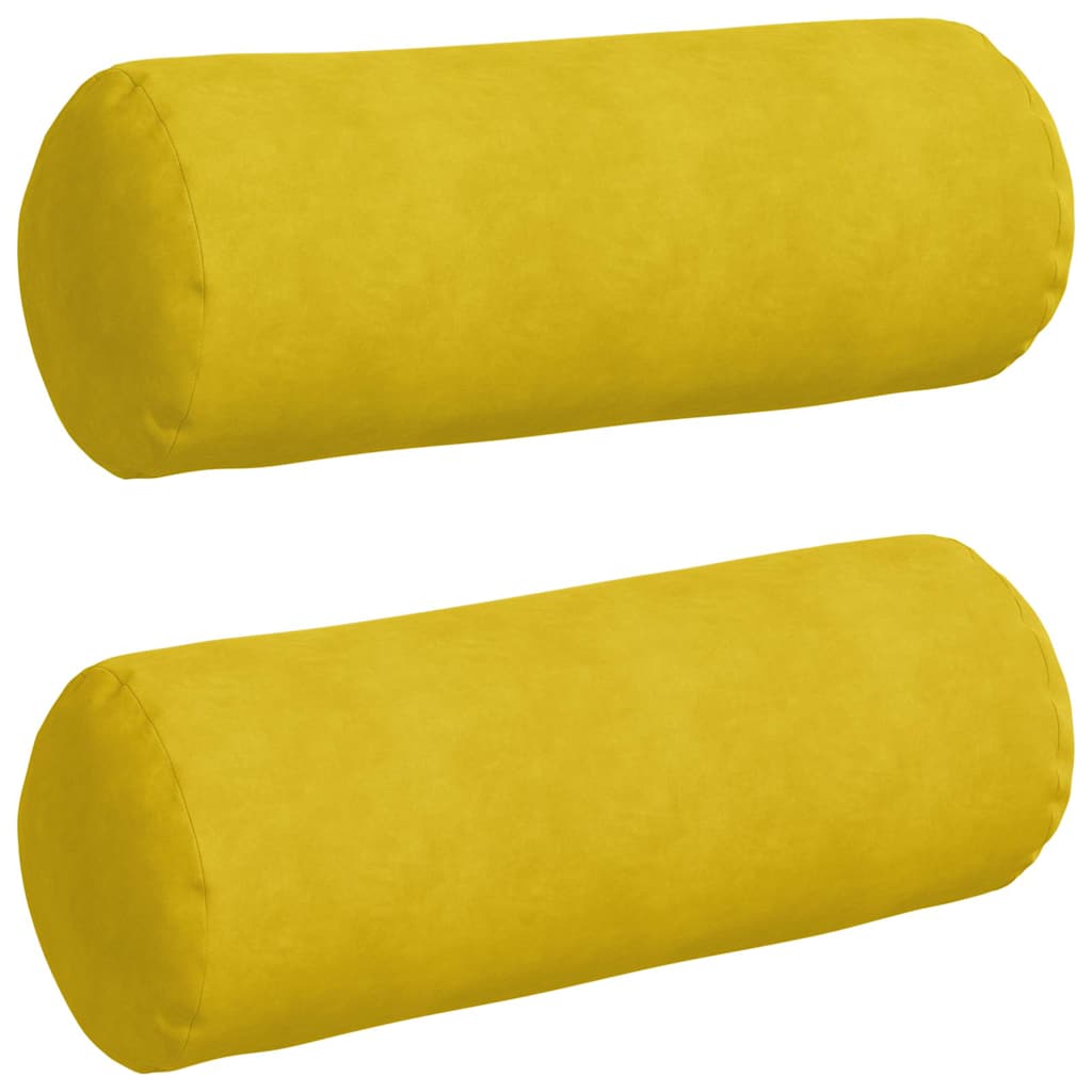 Padjad 2 pcs Kollane Ø 25 x 70 cm Korter kangas