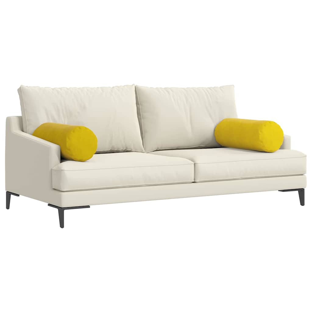 Padjad 2 pcs Kollane Ø 25 x 70 cm Korter kangas