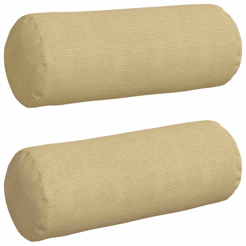 Padjad 2 pcs Hall roheline Ø 25 x 70 cm Korter kangas