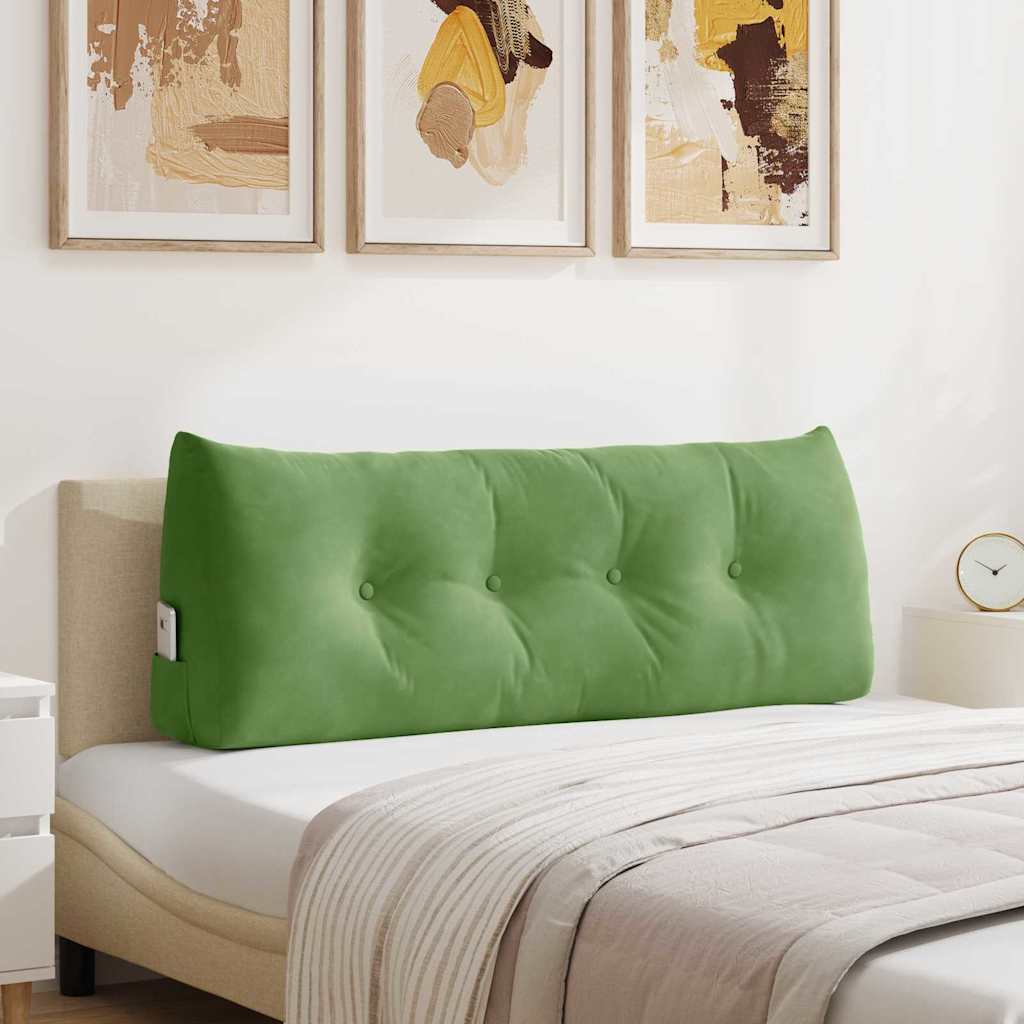 Seljatugi padi Hele roheline 120 x 50 x 24 cm Samet