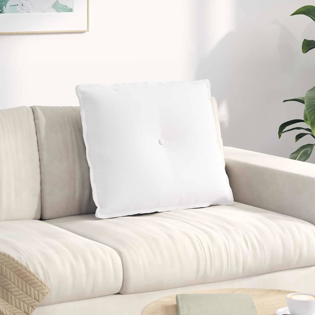 Seljatugi padi Valge 60 x 19 x 50 cm kangas