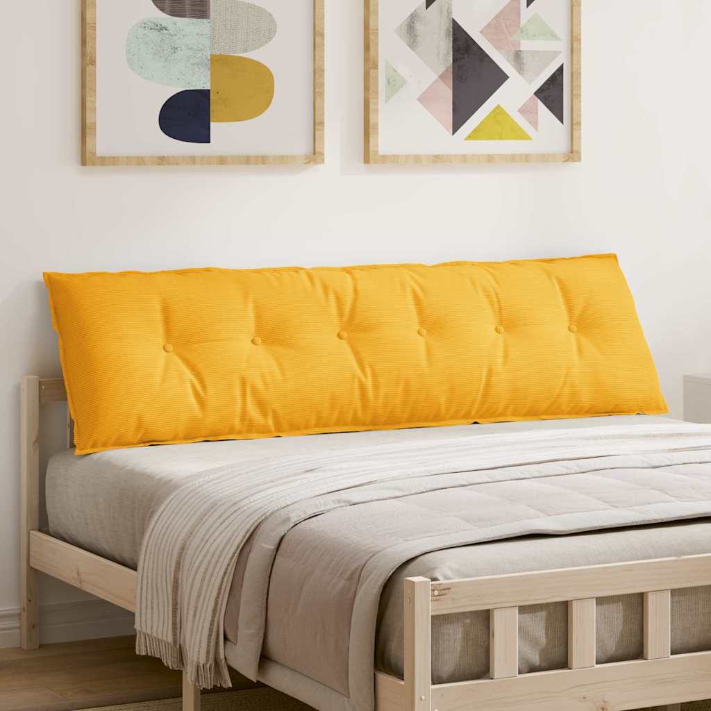 Seljatugi padi Helekollane 180 x 50 x 19 cm Korter kangas