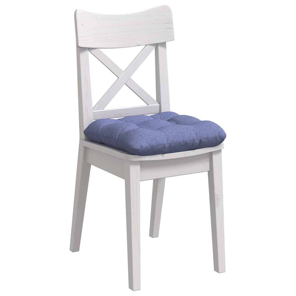 Istumispatjad 4 tk kangas Jeans sinine 40 x 40 x 12 cm