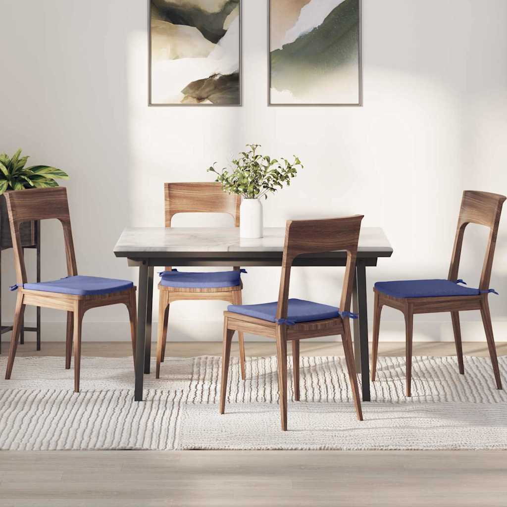Istumispatjad 4 tk kangas Jeans sinine 40 x 40 x 3 cm