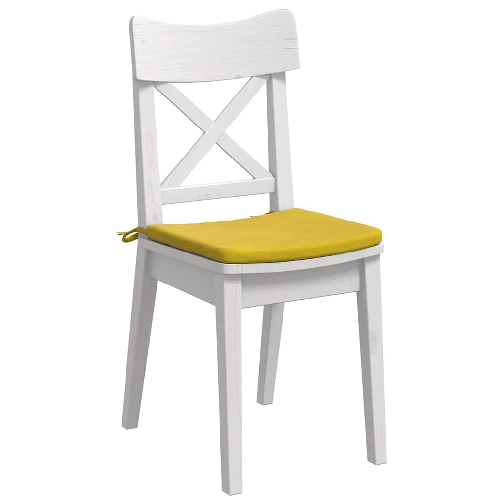 Istumispatjad 4 tk Samet Kollane 40 x 40 x 3 cm