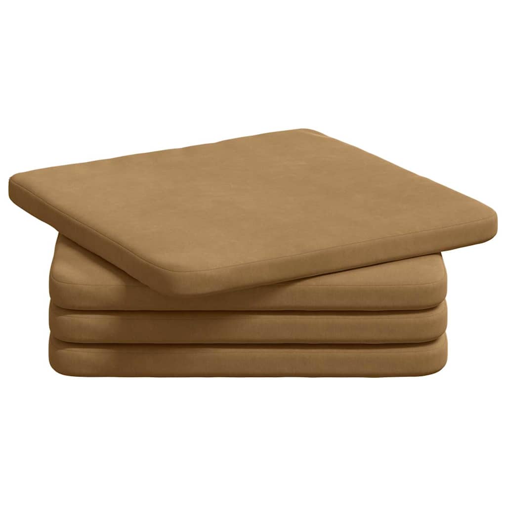 Istumispatjad 4 tk Samet Pruun 40 x 40 x 3 cm