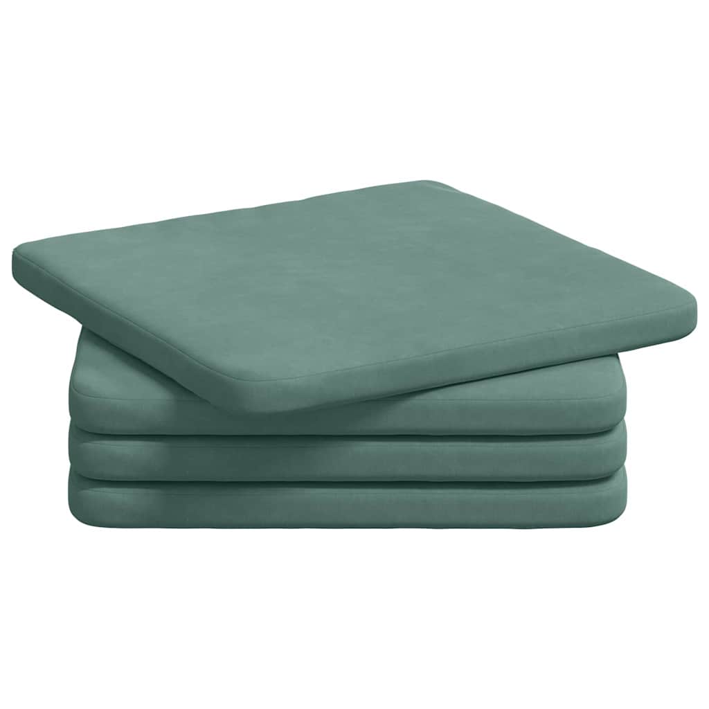 Istumispatjad 4 tk Samet Mere Roheline 40 x 40 x 3 cm
