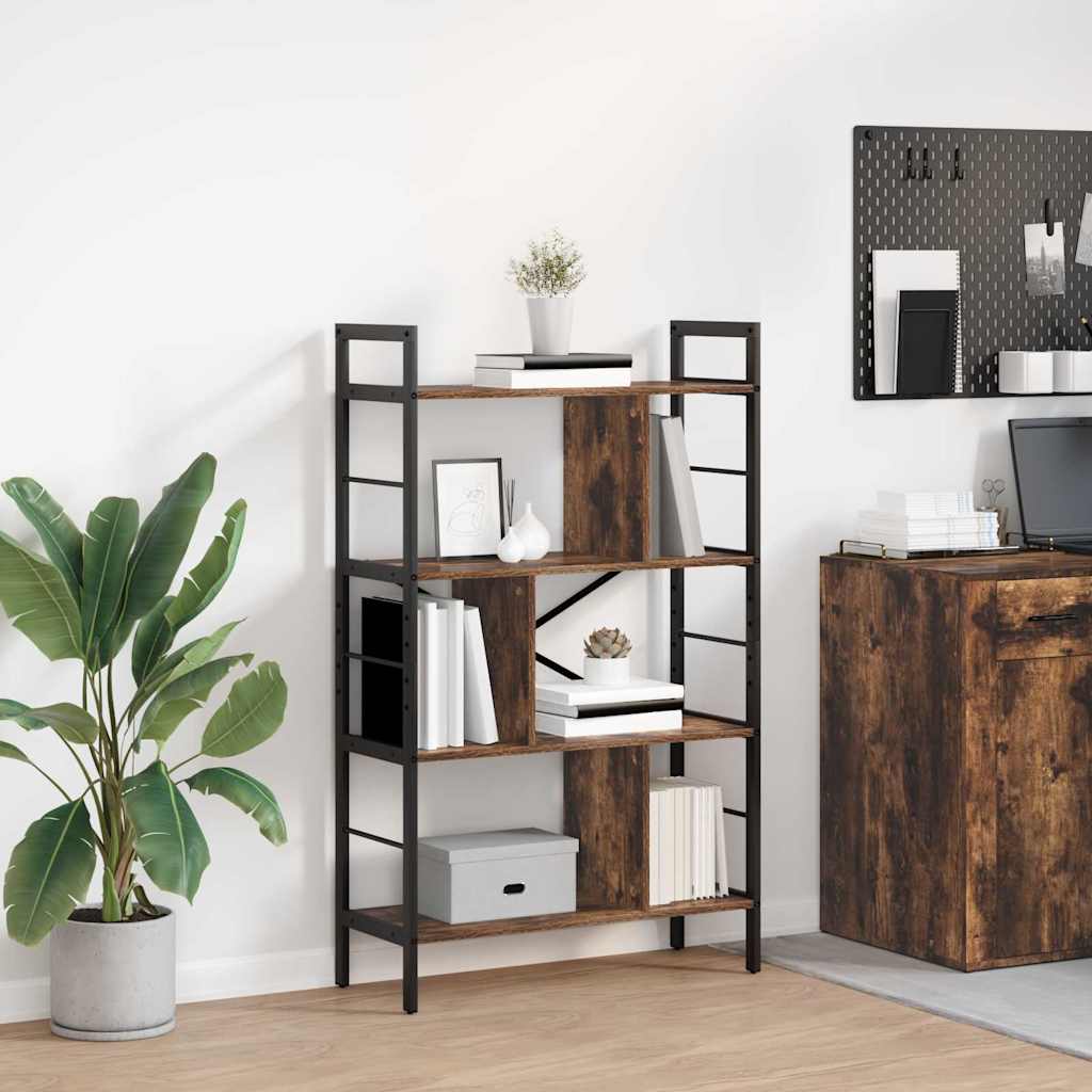 Raamatukapp Suitsutatud tamm 75 x 30 x 123,5 cm Tehispuit