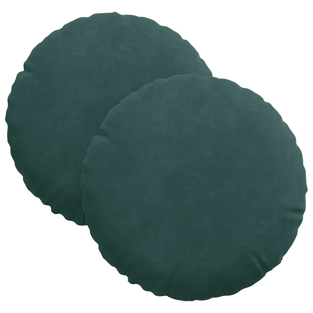 Istumispatjad 2 tk Samet Tume rohelise Ø30 x 13 cm