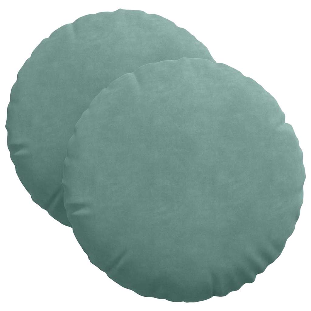 Istumispatjad 2 pcs Mere Roheline Ø 40 x 13 cm Samet
