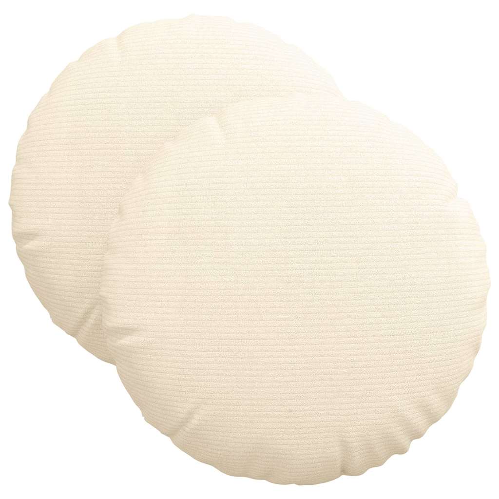 Istumispatjad 2 tk Korter kangas cream Ø 40 cm