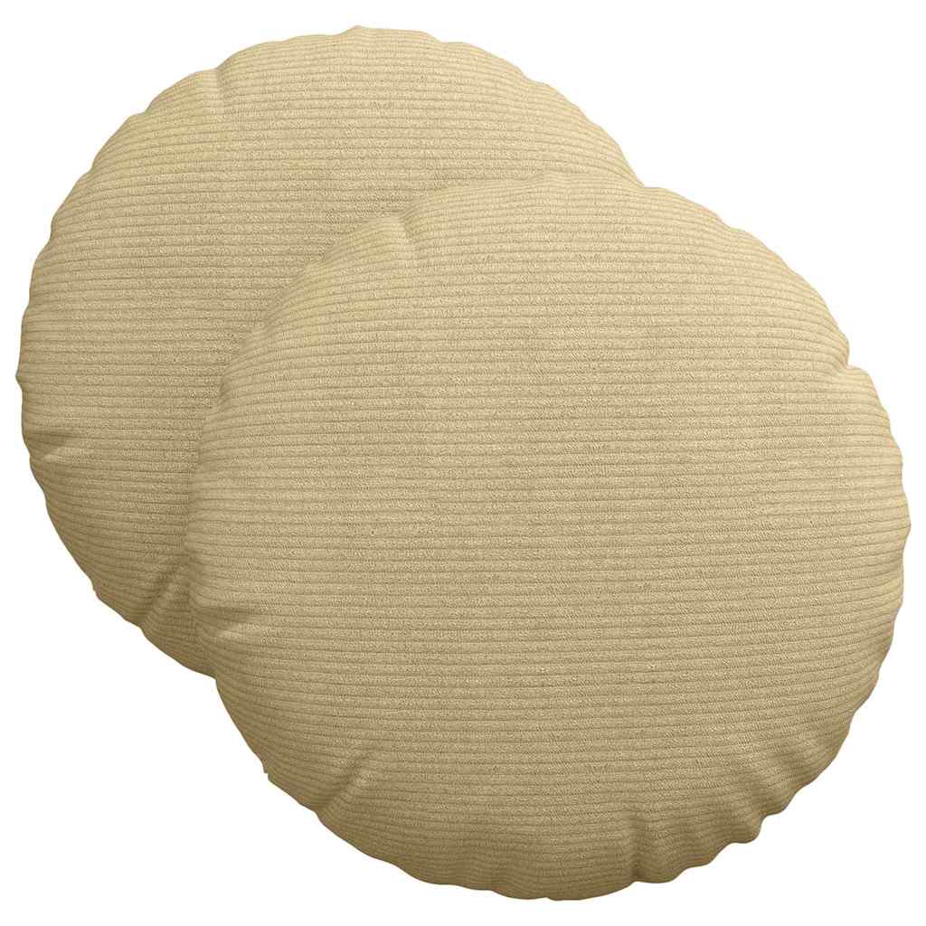 Istumispatjad 2 tk Korter kangas Hall roheline Ø 40 cm