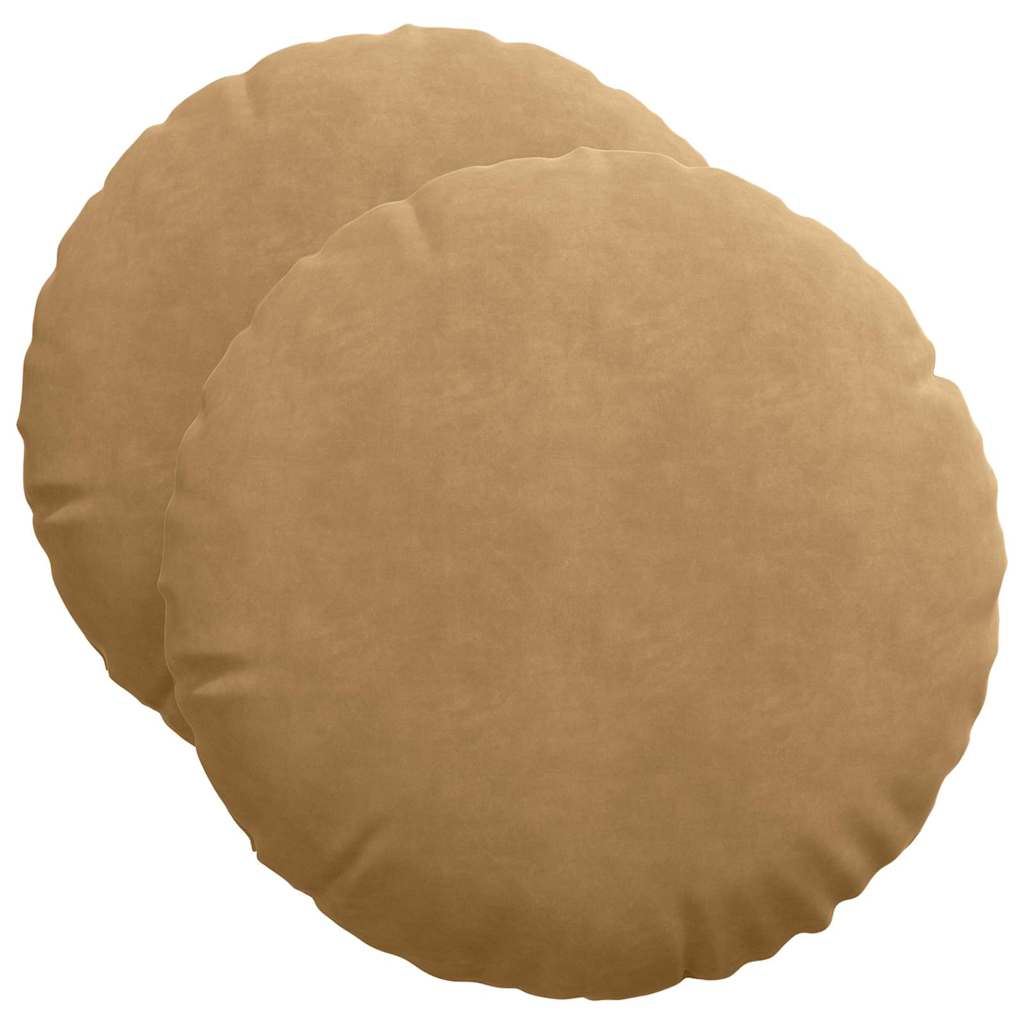 Istumispatjad 2 tk Samet Pruun Ø50 x 19 cm