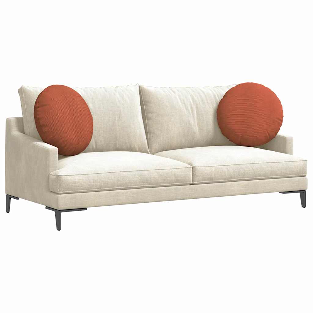 Istumispatjad 2 tk Korter kangas Punane oranž Ø50 x 19 cm