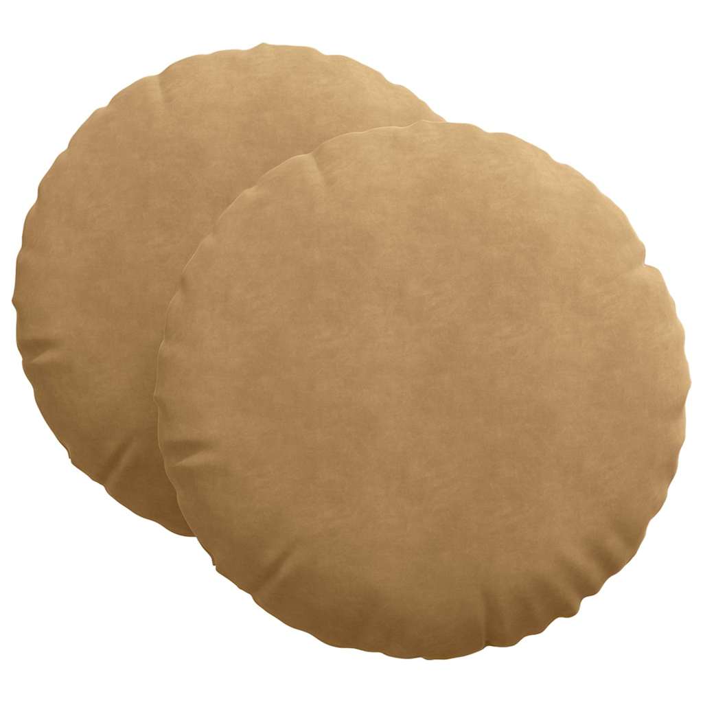 Istumispatjad 2 tk Samet Pruun Ø60 x 21 cm