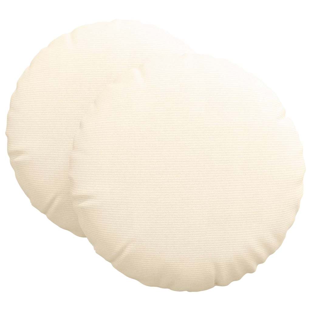 Istumispatjad 2 tk Korter kangas cream Ø60 x 21 cm